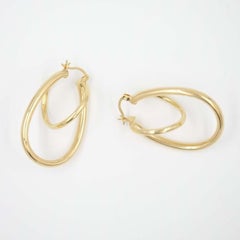 Vintage Abstract 14K Gold Earrings