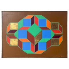 Vintage Abstract Artwork “Untitled” Signed Claudia Carrel