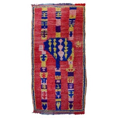 Abstrakter Boujad-Teppich in lebhafter Farbgebung, kuratiert von Breuckelen Berber