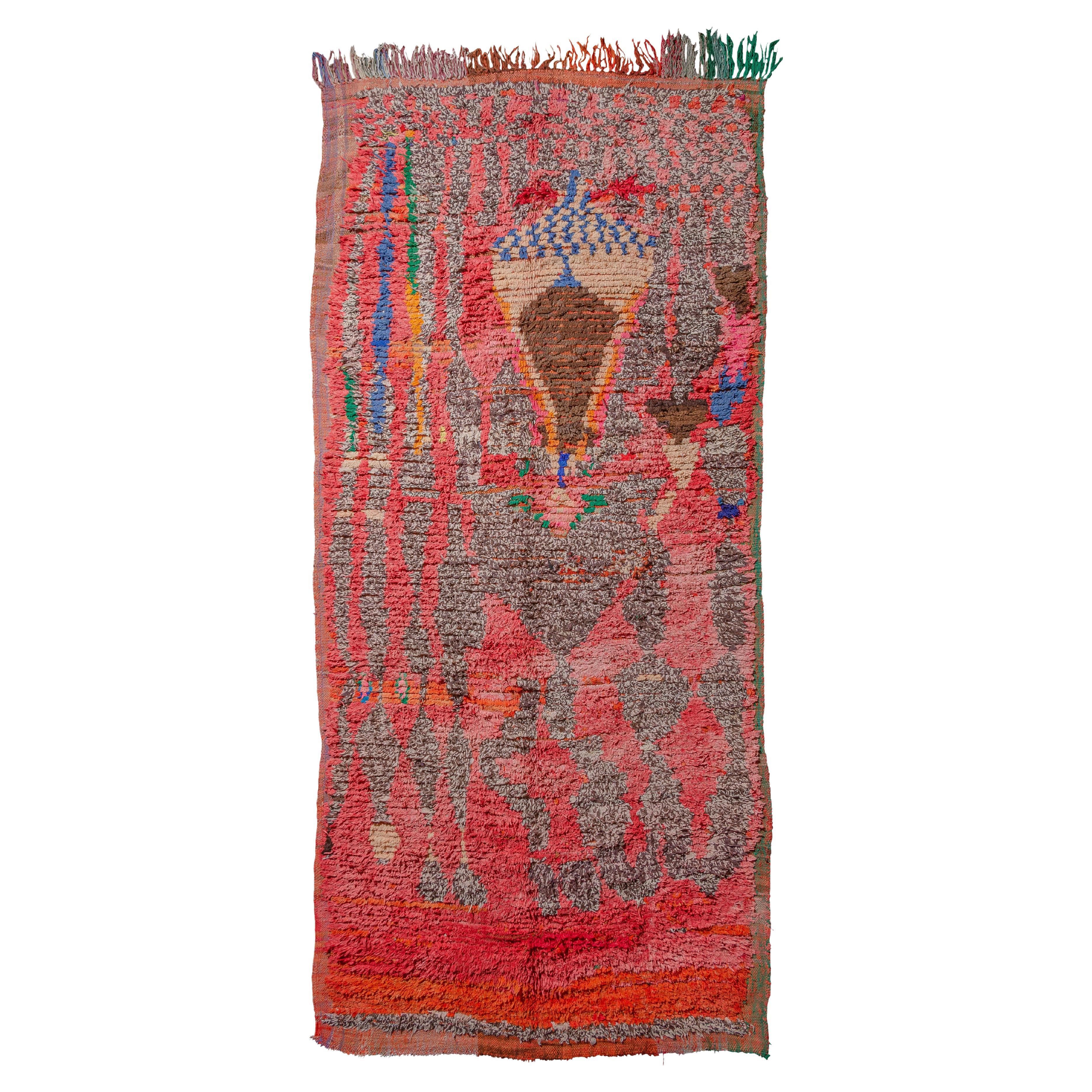 Vintage abstract Boujad Moroccan Berber Carpet curated by Breuckelen Berber