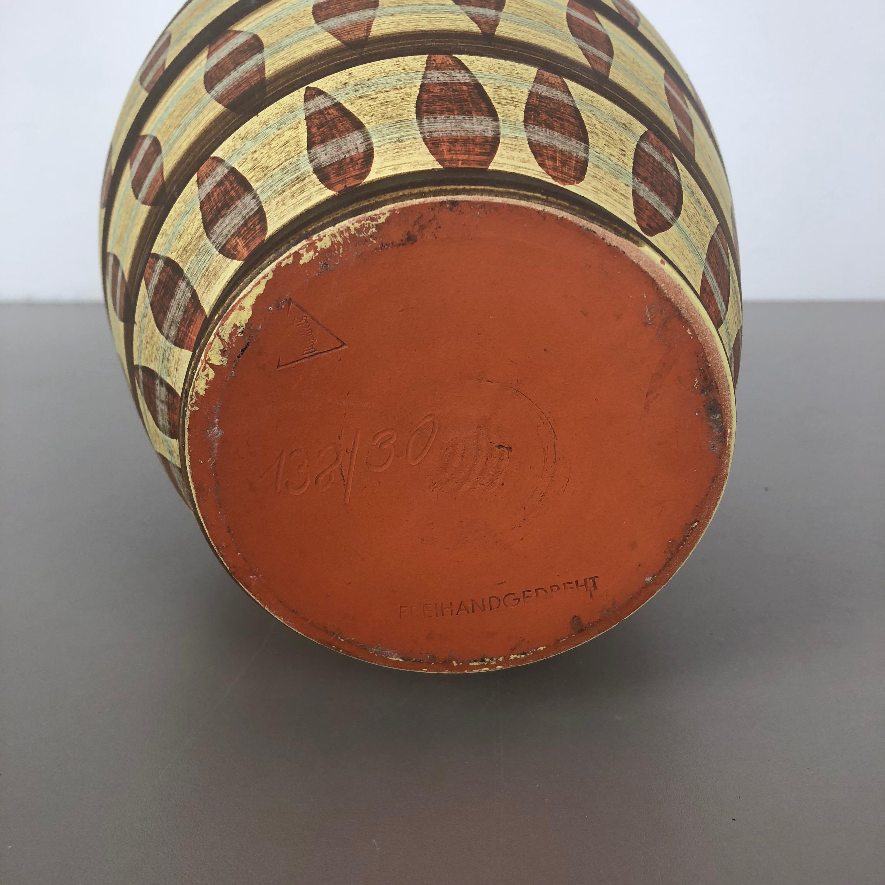 Vase en céramique abstraite vintage de Simon Peter Gerz, Allemagne, années 1950 en vente 9