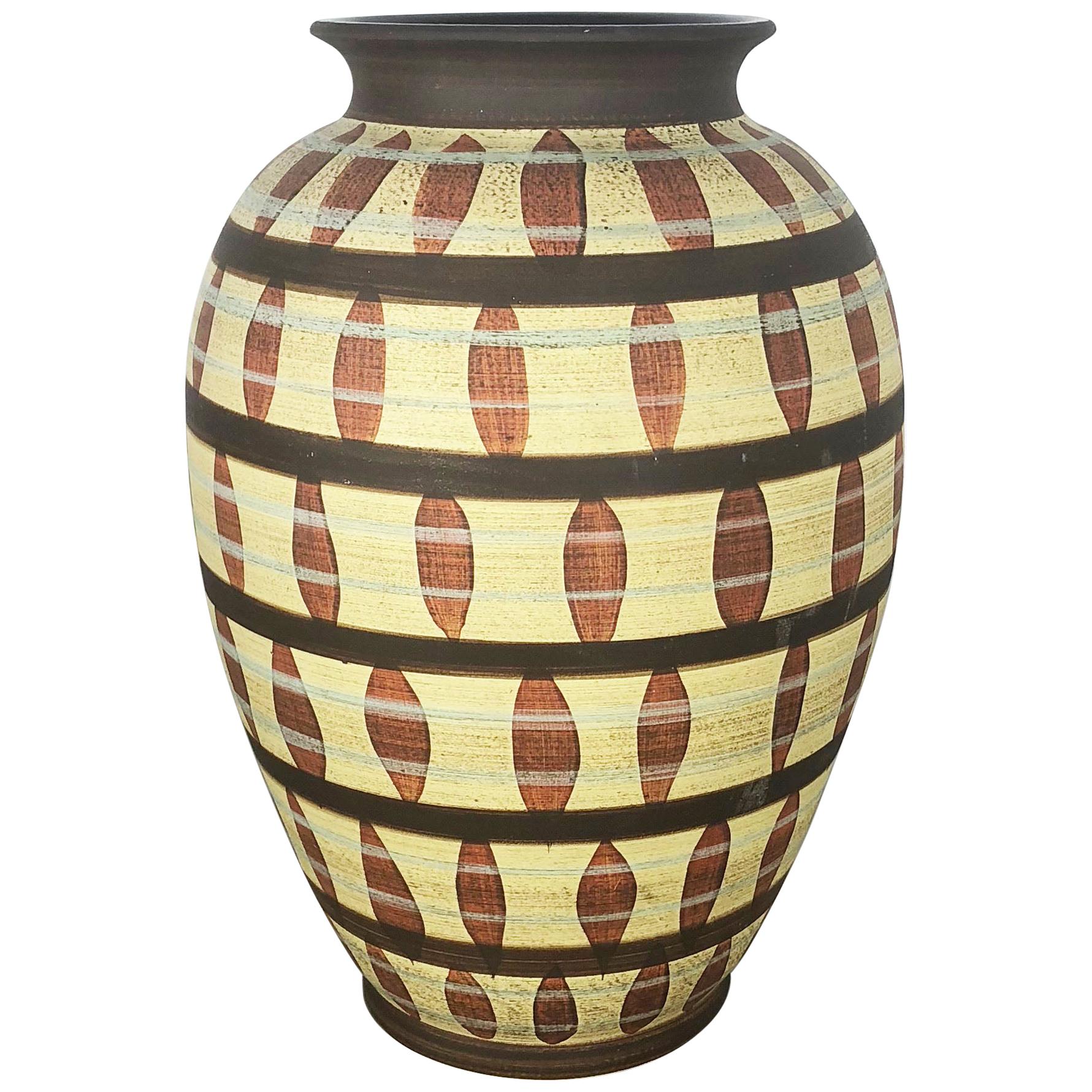 Vase en céramique abstraite vintage de Simon Peter Gerz, Allemagne, années 1950 en vente