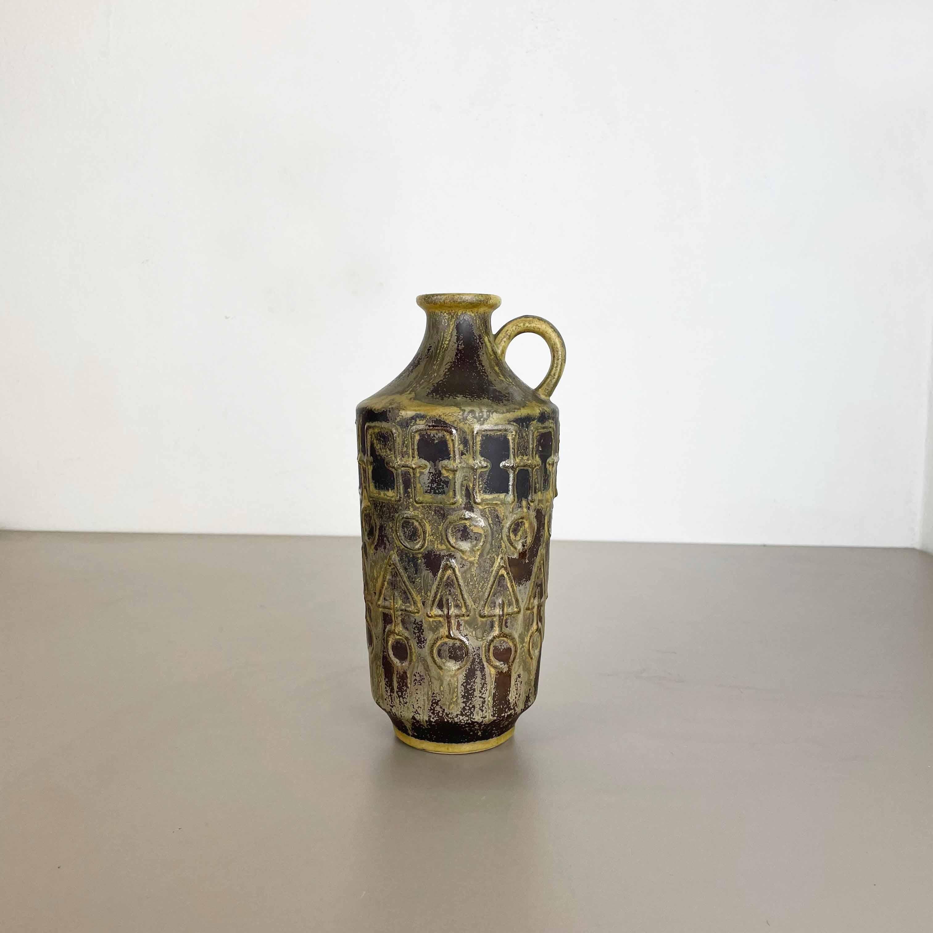Vase en céramique abstraite vintage de Simon Peter Gerz, Allemagne, années 1960 Bon état - En vente à Kirchlengern, DE