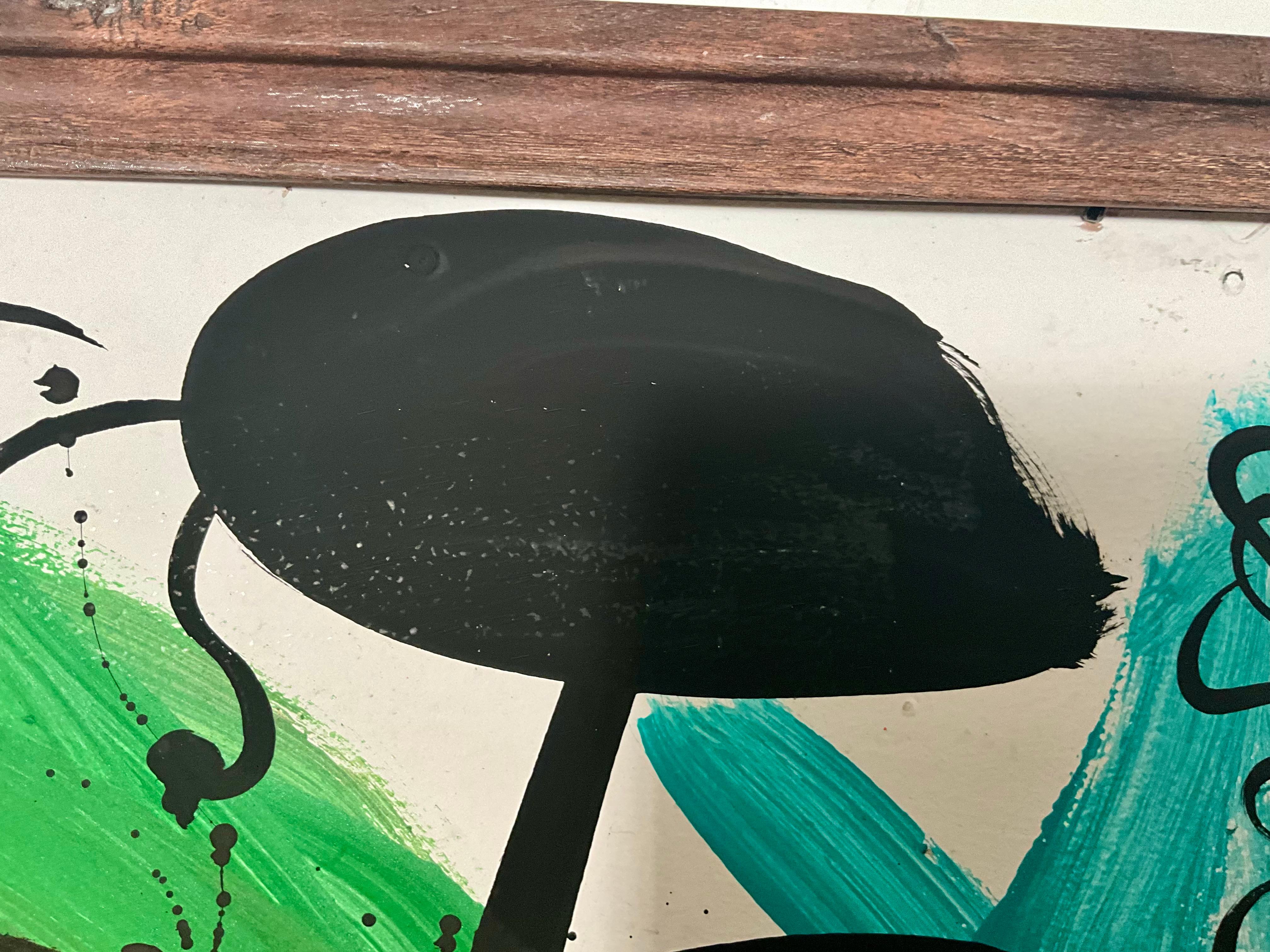 Vintage By  Abstraktes Gemälde des abstrakten Expressionismus von Peter Keil – Original-Kunstwerk (Moderne der Mitte des Jahrhunderts) im Angebot