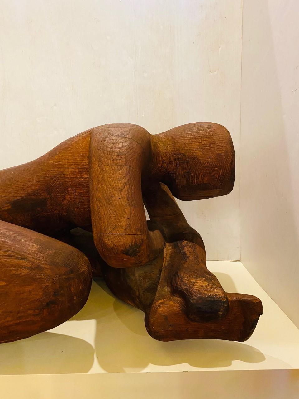 Vintage Abstract Female Figure Sculpture in the style of Henry Moore 7