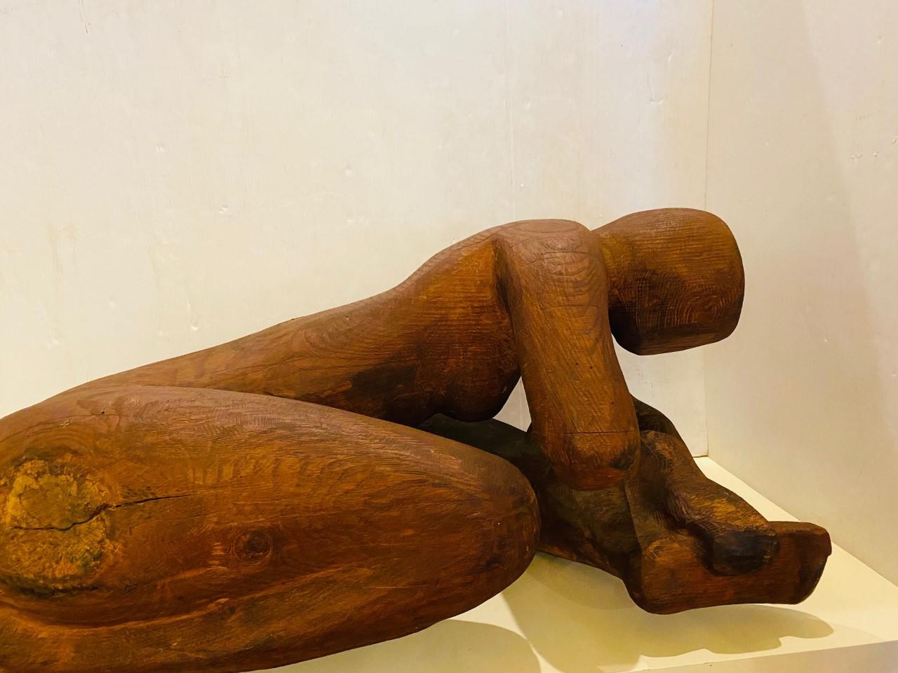 Vintage Abstract Female Figure Sculpture in the style of Henry Moore 8