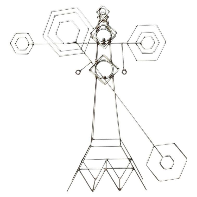 Vintage Abstract Geometric Kinetic Sculpture