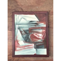 Peinture géométrique abstraite vintage