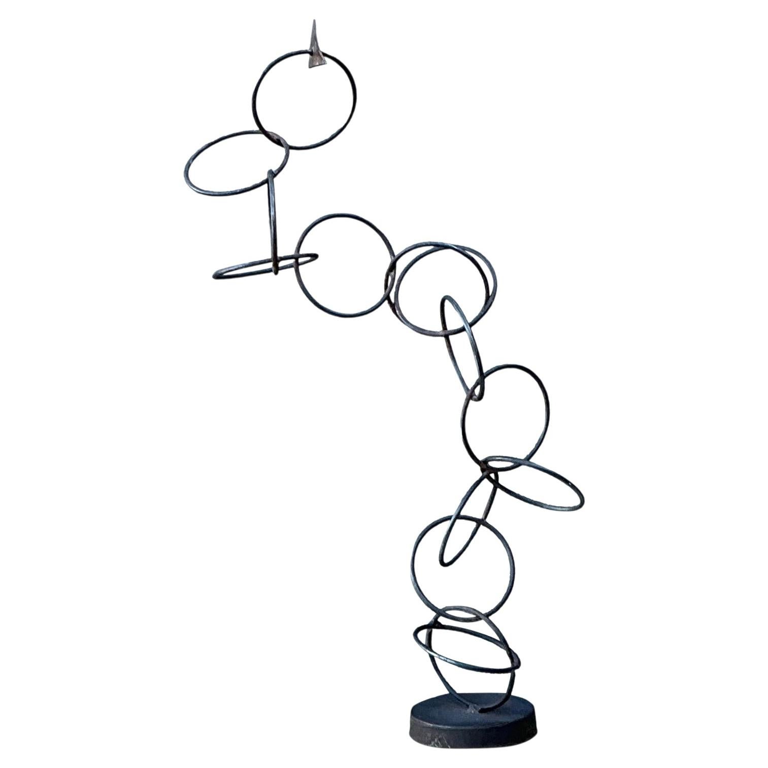 Vintage Abstract Geometric Rings Sculpture Z
