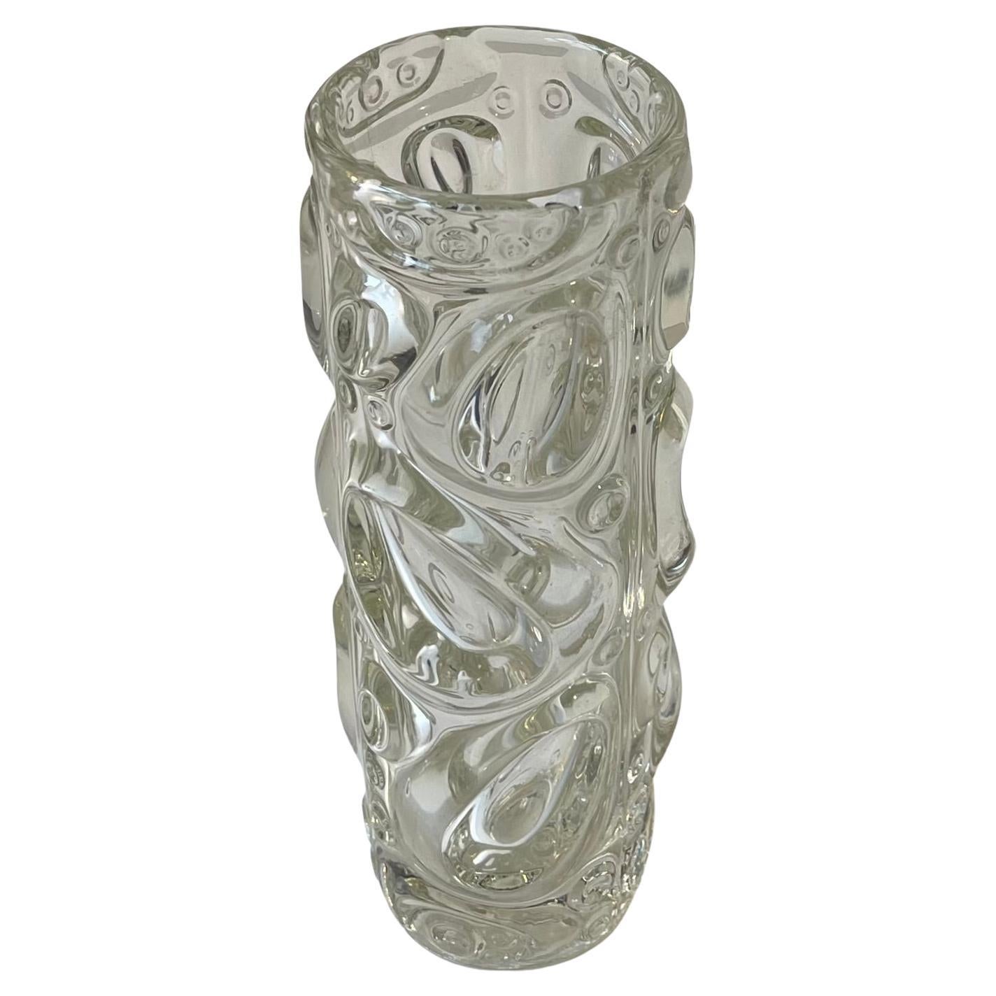 Vintage Abstract Glass Vase by Frantisek Peceny for Sklo Union, Czech Rep. 70s