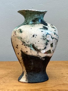Vintage Abstract Glazed Ceramic Vase