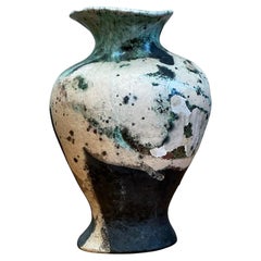 Vintage Abstract Glazed Ceramic Vase