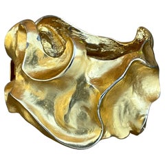 Manchette Vintage Abstract Gold Tone
