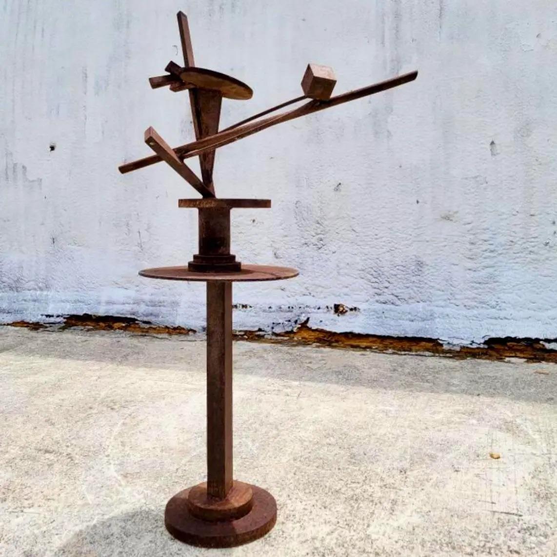 North American Vintage Abstract Joel Graessner Steel Sculpture