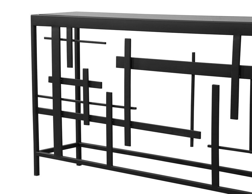 Vintage Abstract Metal Console Table by Paul Evans 2