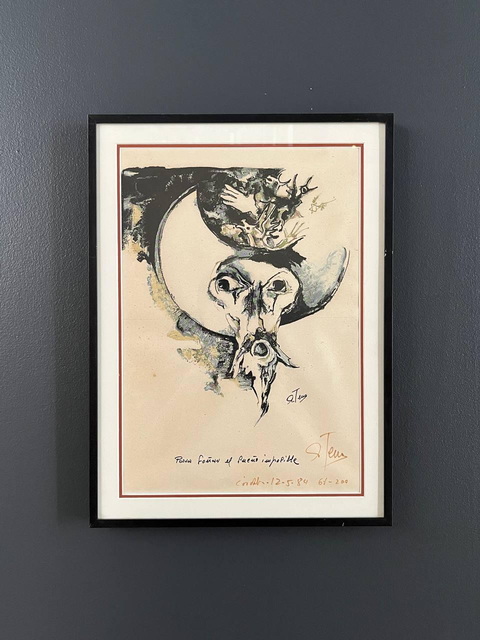 Condition: Original Vintage Condition

Designer: Signed by Artist
Manufacturer: Signed by Artist
Materials: Lithograph 
Style: Abstract Modern 