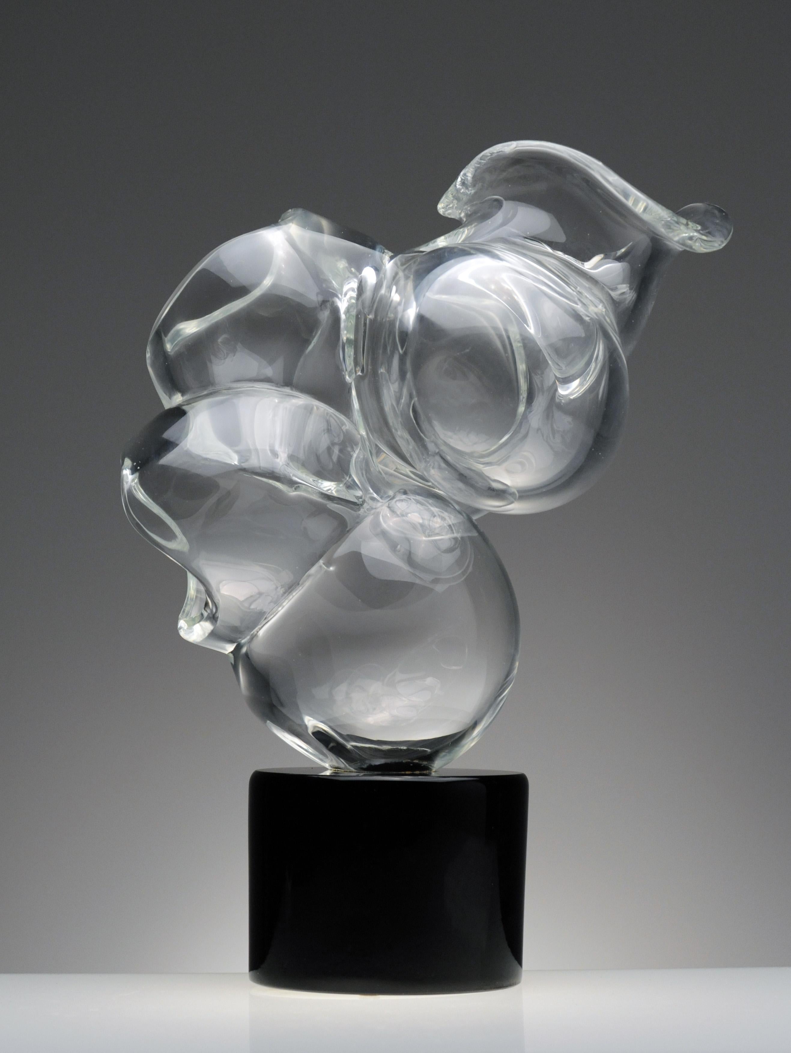 Organic Modern Vintage Abstract Modern Murano Glass Sculpture Italian Signed Licio Zanetti