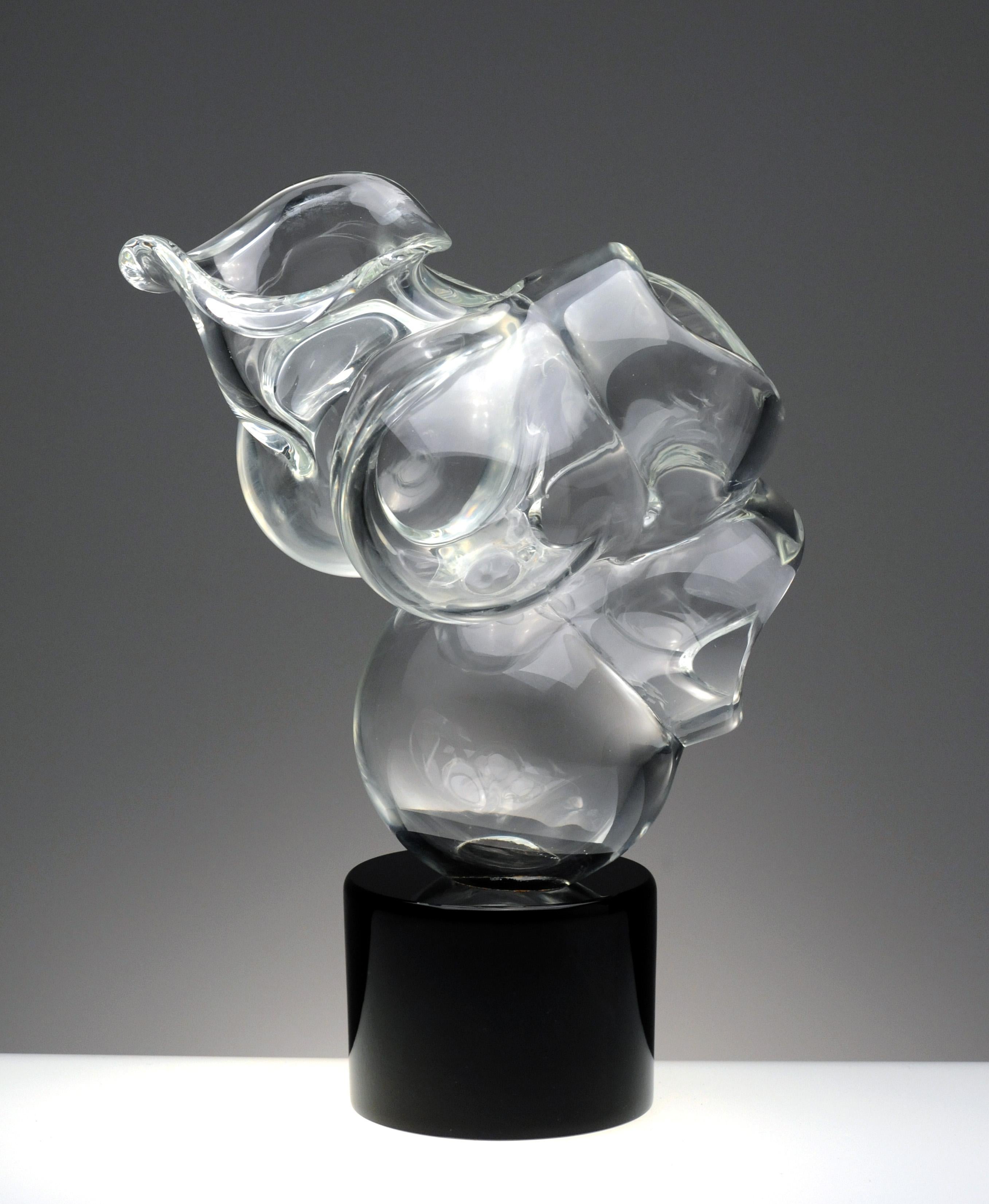Vintage Abstract Modern Murano Glass Sculpture Italian Signed Licio Zanetti 2