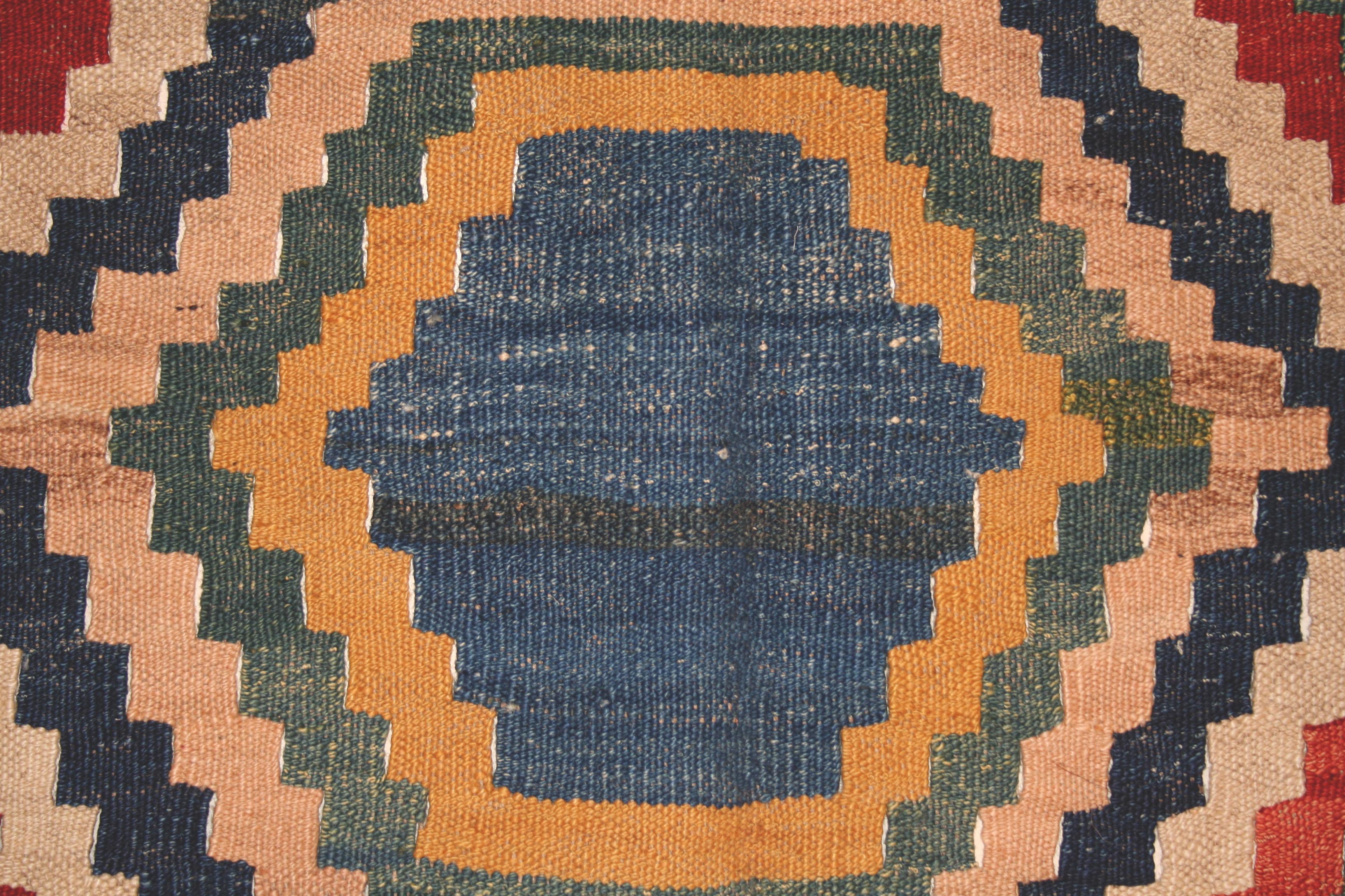 Wool Vintage Abstract Modernist Kilim Rug For Sale