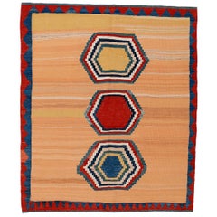 Vintage Abstract Modernist Kilim Rug