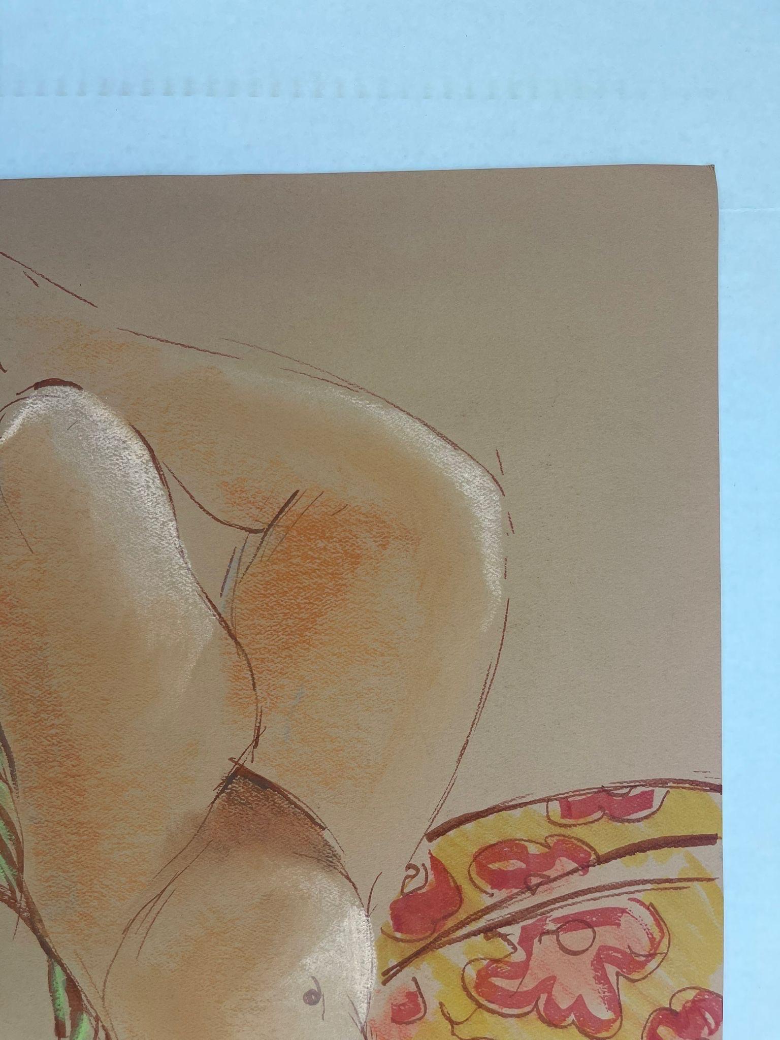 Portrait de femme nue. Semble être un pastel sur papier. Signé JP Gaston comme sur la photo. Usure et déchirure compatibles avec l'âge.

Dimensions. 23 L ; 1/8 P ; 17 1/2 H