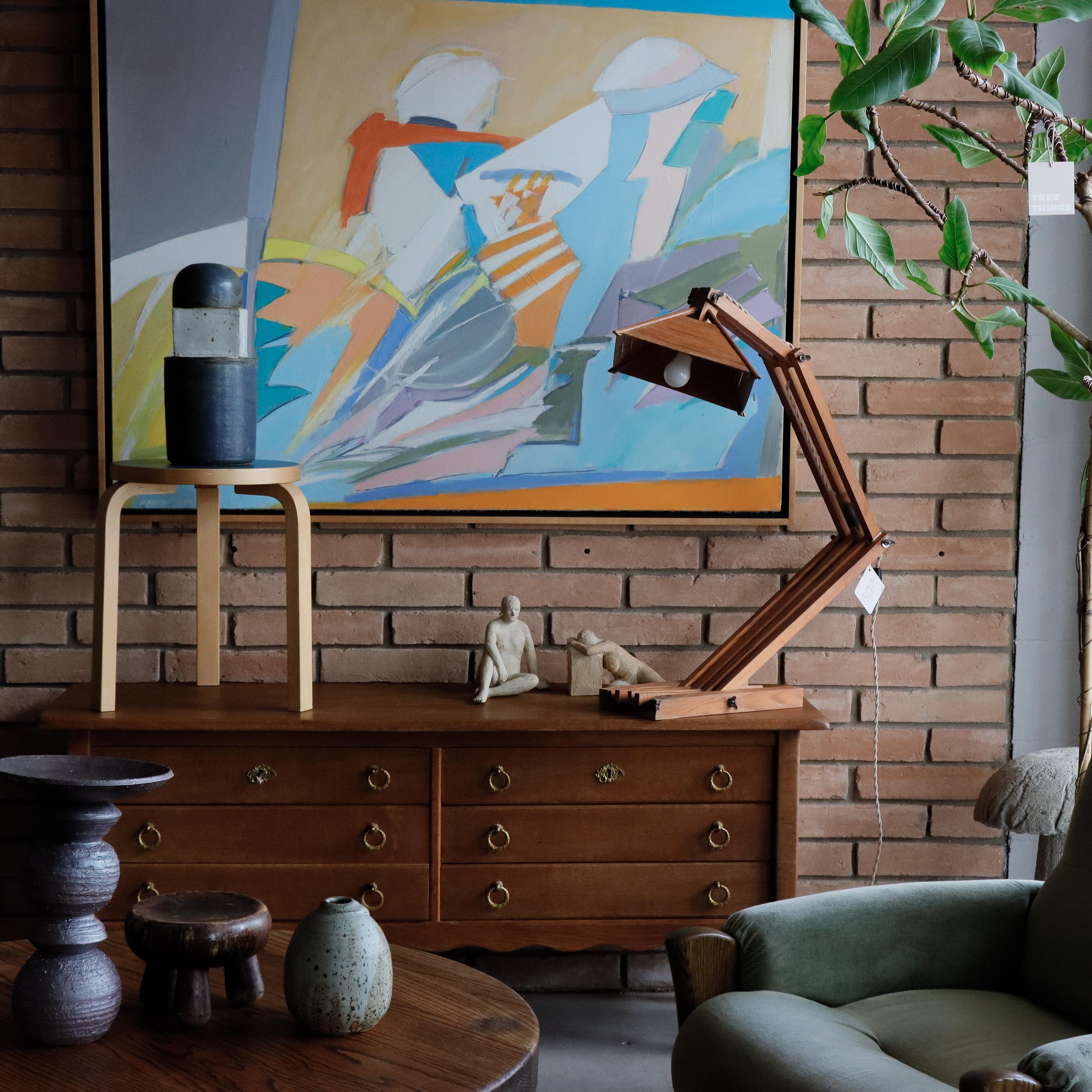 Dipinto a mano Pittura astratta d'epoca su tela, fine anni '70 in vendita