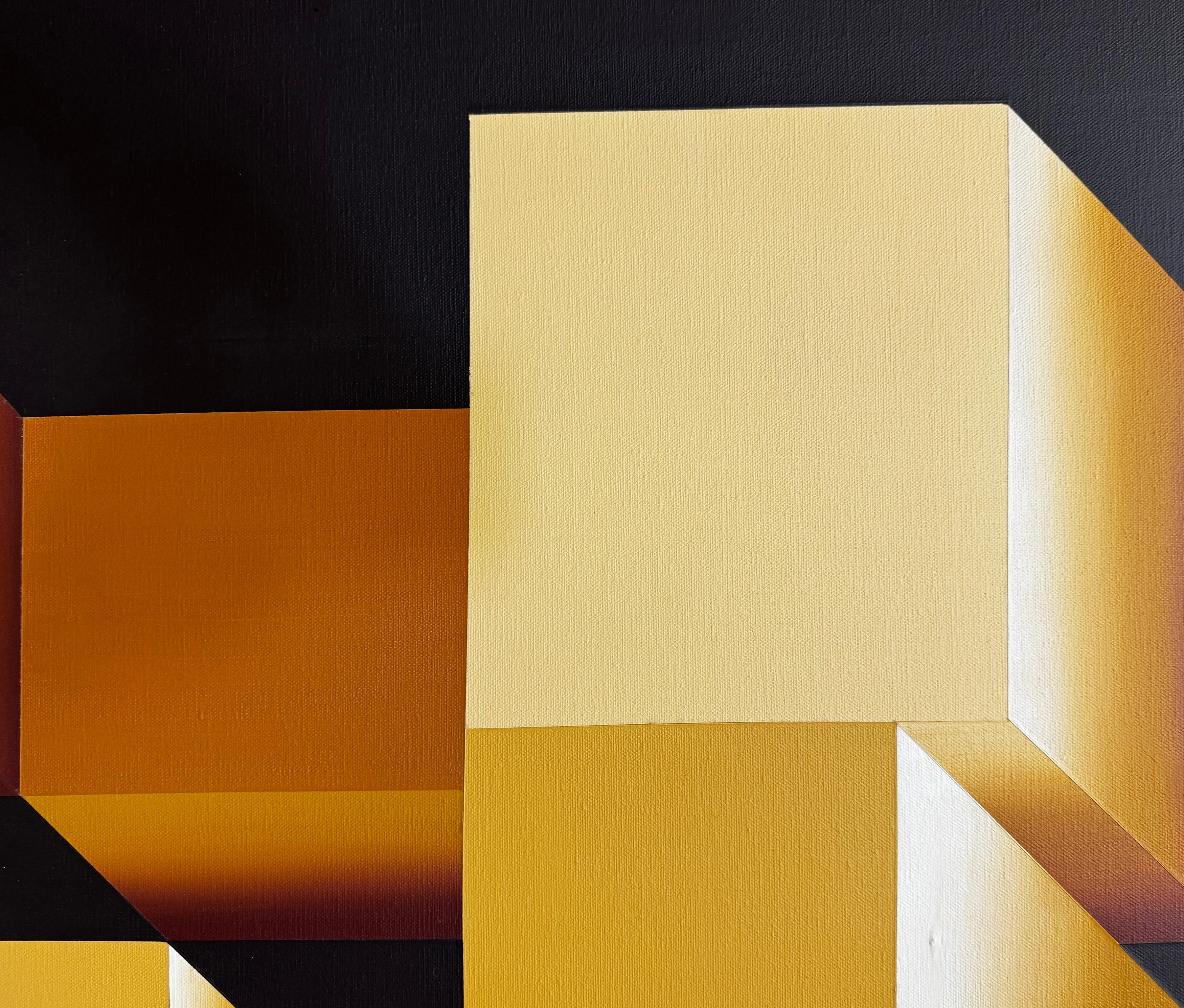 Fine XX secolo Pittura astratta d'epoca Op Art di Grace Alhades e Marti Sherma in vendita