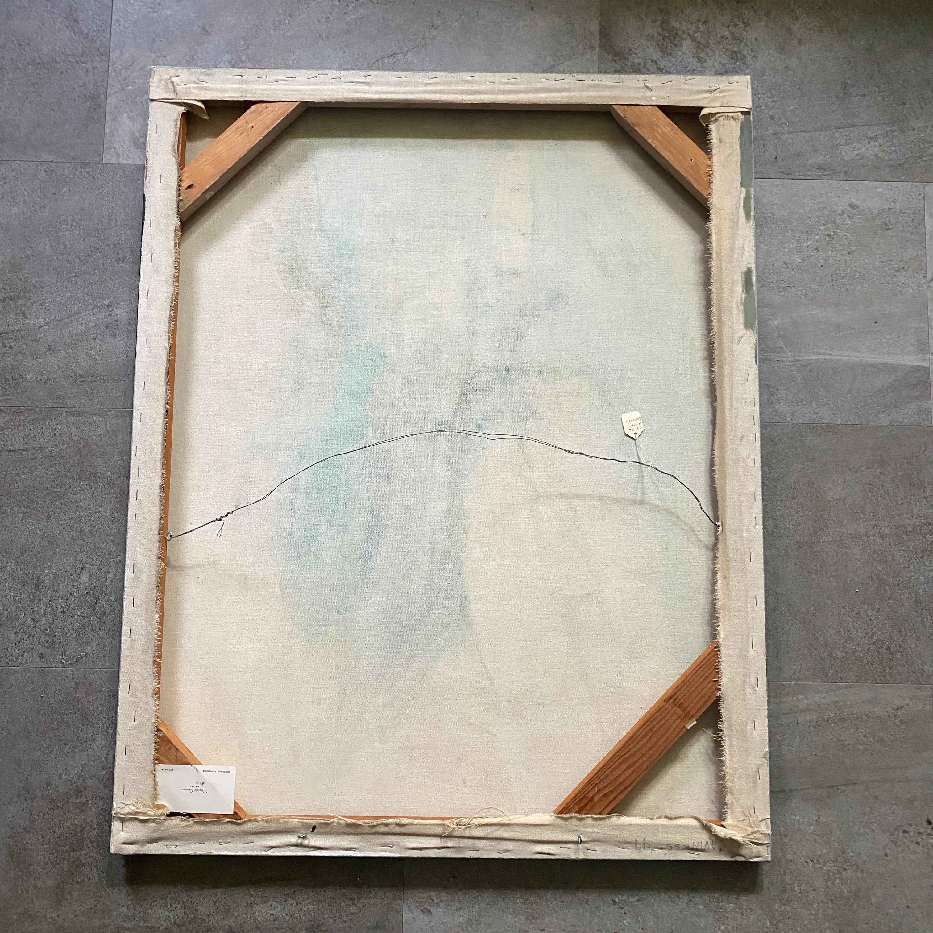 Tela Ritratto astratto originale d'epoca su tela firmato 1977 in vendita