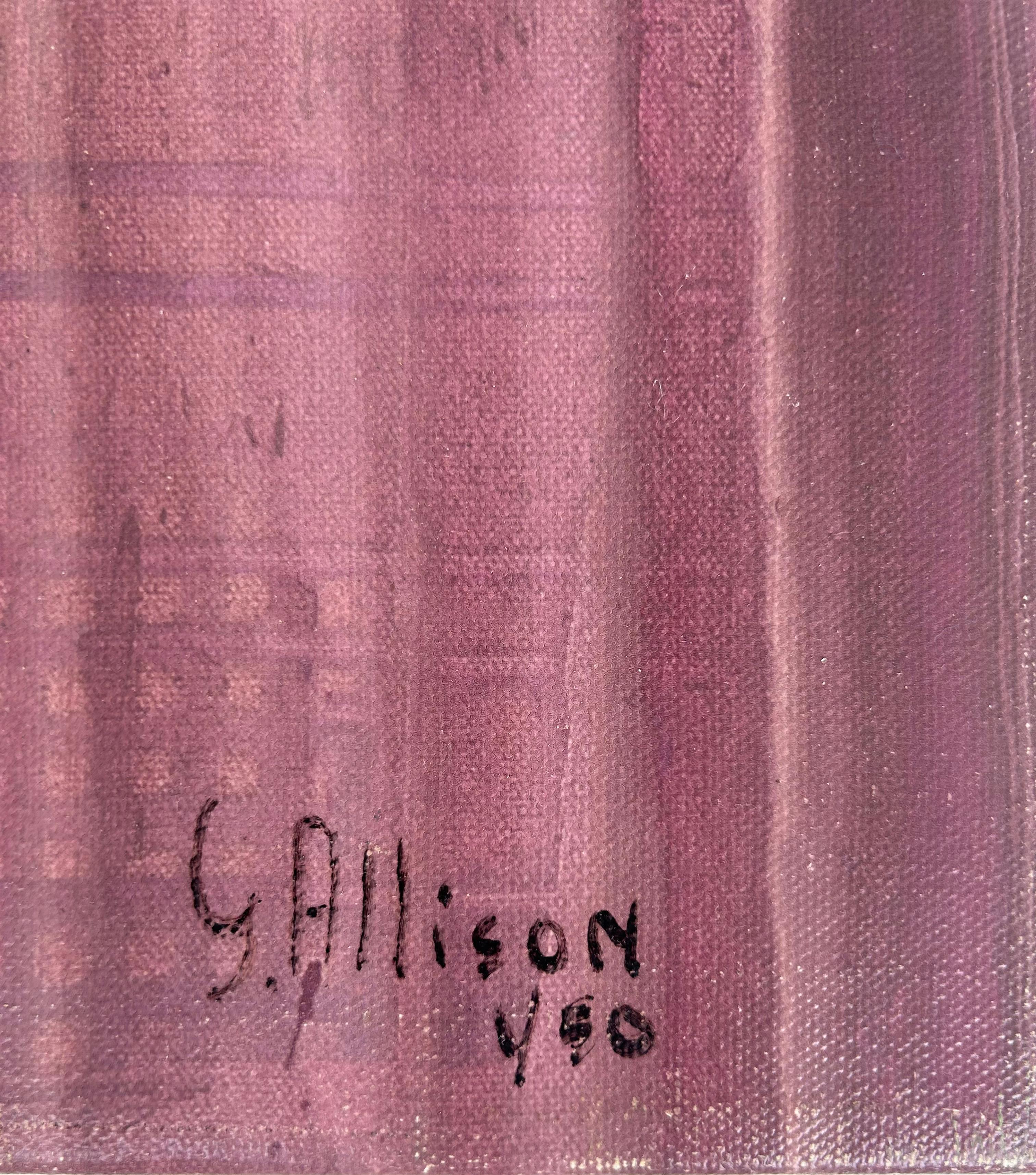 Abstraktes Vintage-Gemälde von Gloria Allison, kubanisch-amerikanische Künstlerin (20. Jahrhundert) im Angebot