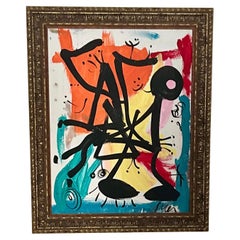 Vintage  Pittura astratta di Peter Keil  b 1942