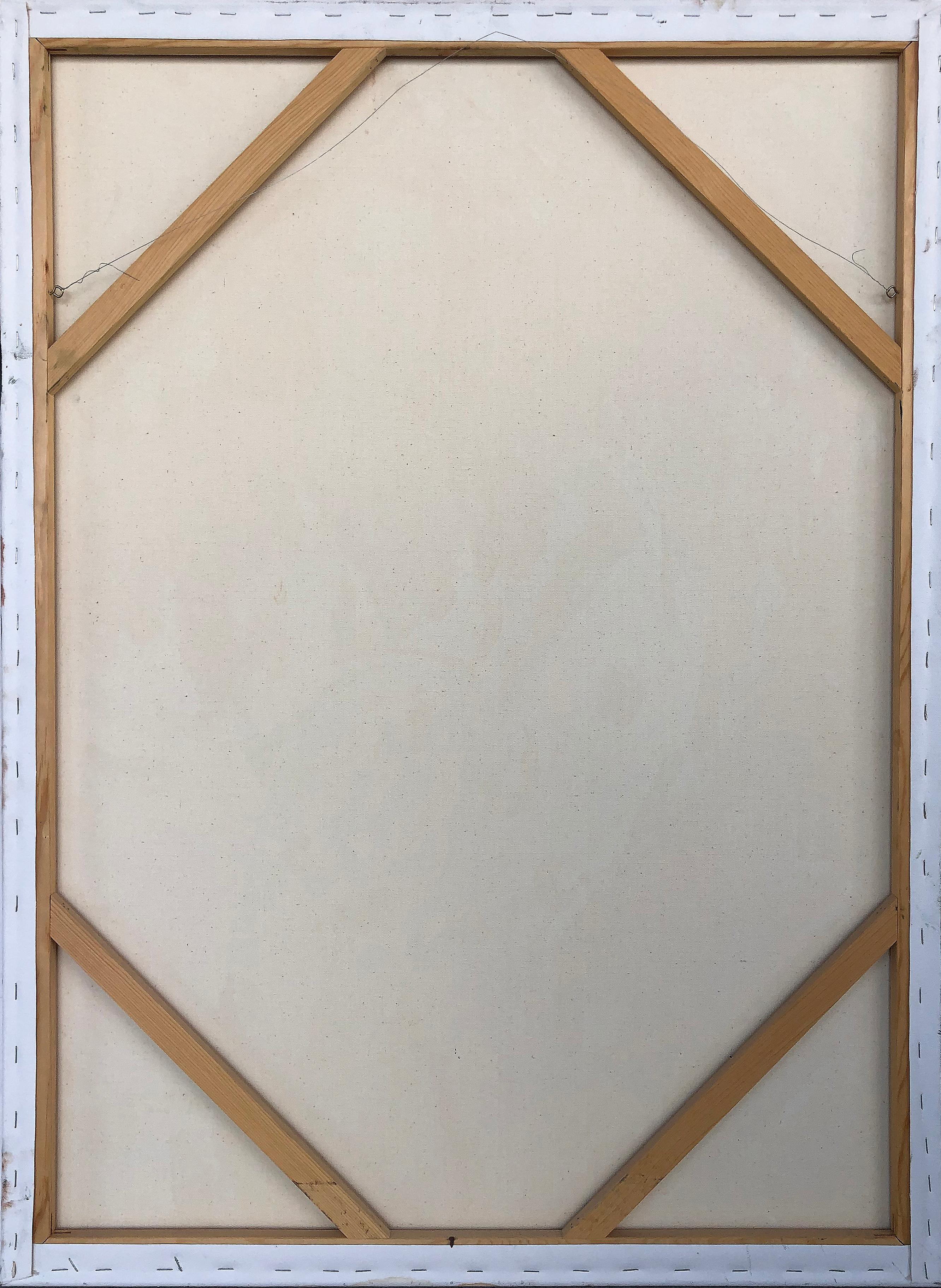 Dipinto a mano Quadro astratto vintage di Sirje Okas Ainso, artista estone con sede a Miami
