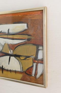 Vintage Abstract Painting, Framed from England