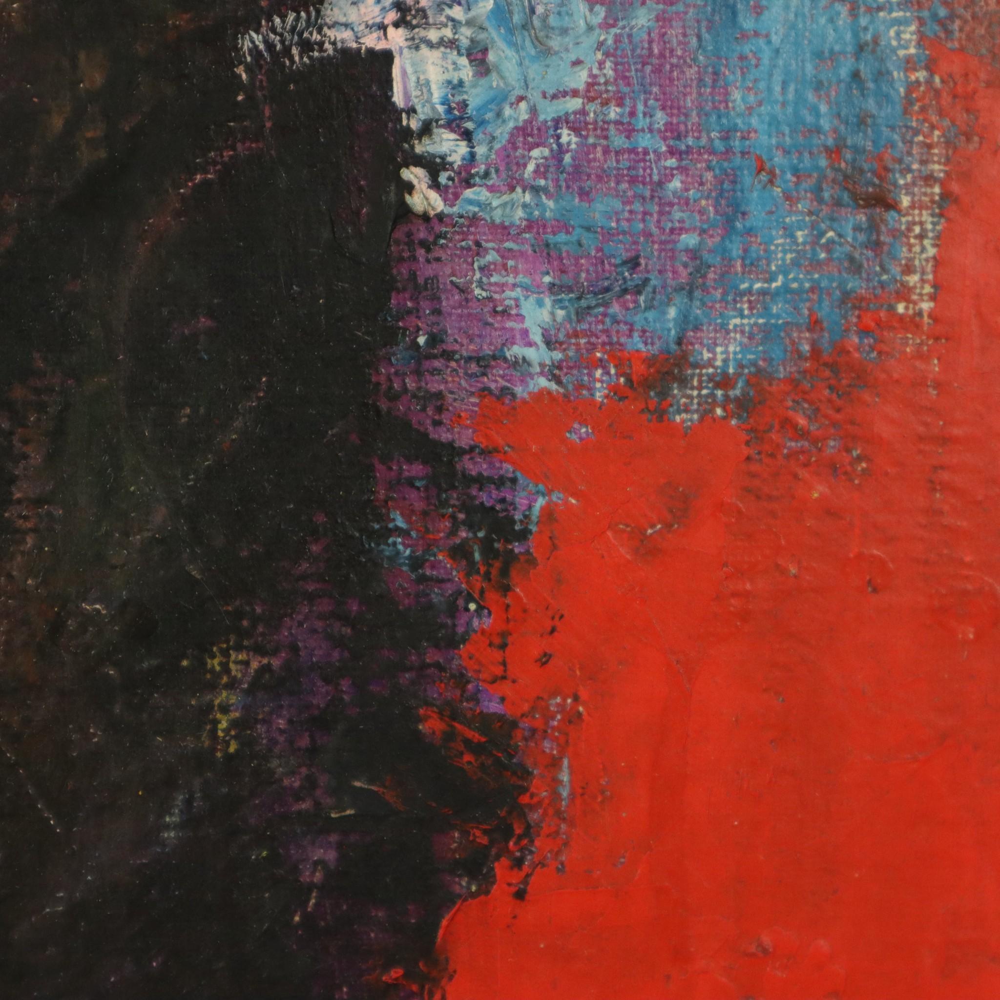 Vintage Abstraktes Gemälde auf Leinwand Nackte Frau La Pipe (1922-2000) im Angebot 7