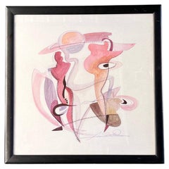 Vintage Abstract Post Modern Print by Alfred Gockel