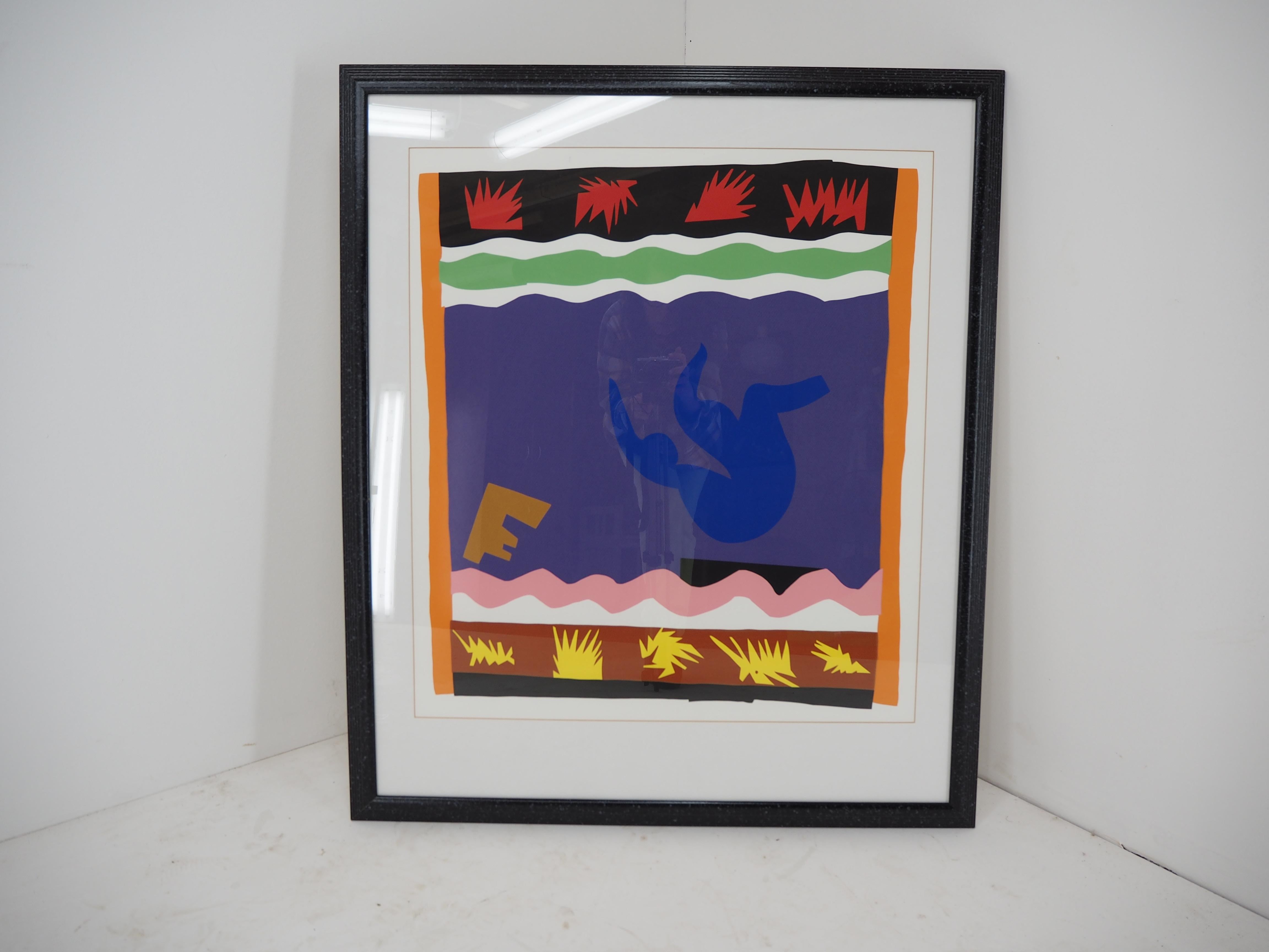 Vintage Abstract Poster by Henri Matisse, 1990s In Good Condition For Sale In Praha, CZ