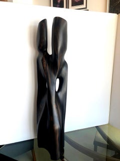 Vintage Abstract Sculpture of Two Combined Figures