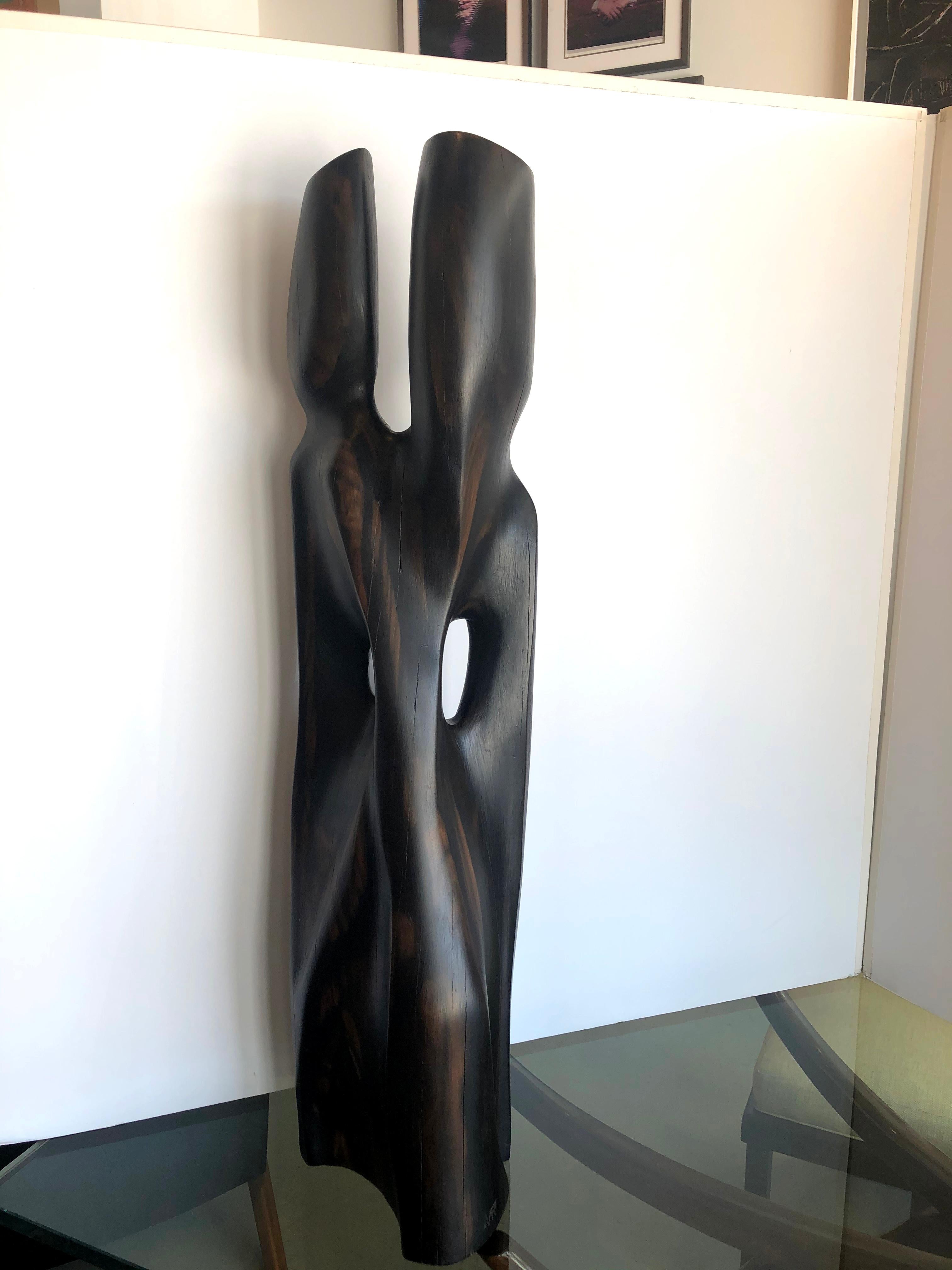 Vintage Abstract Sculpture of Two Combined Figures In Good Condition For Sale In Hollywood, FL