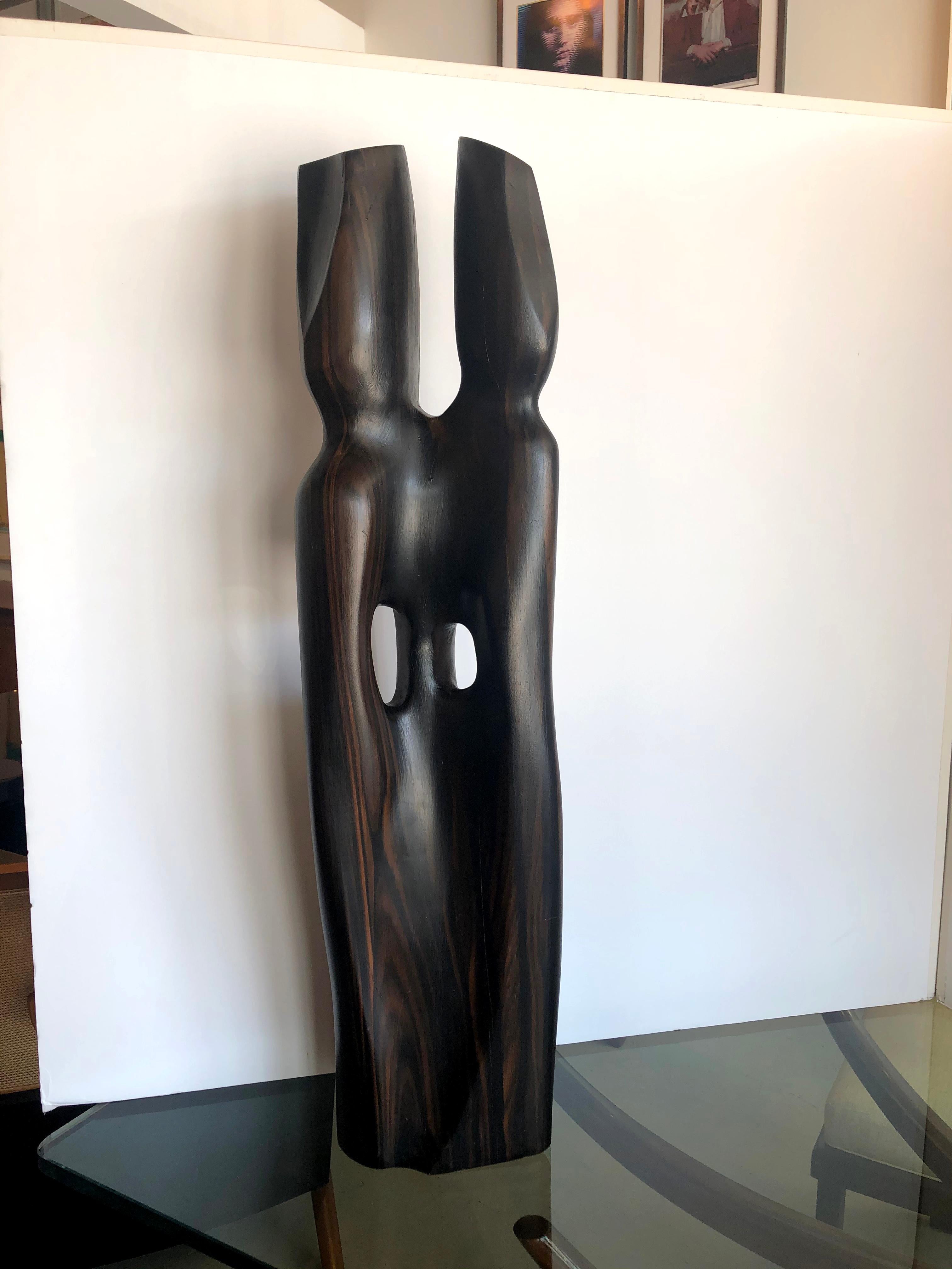 Late 20th Century Vintage Abstract Sculpture of Two Combined Figures For Sale