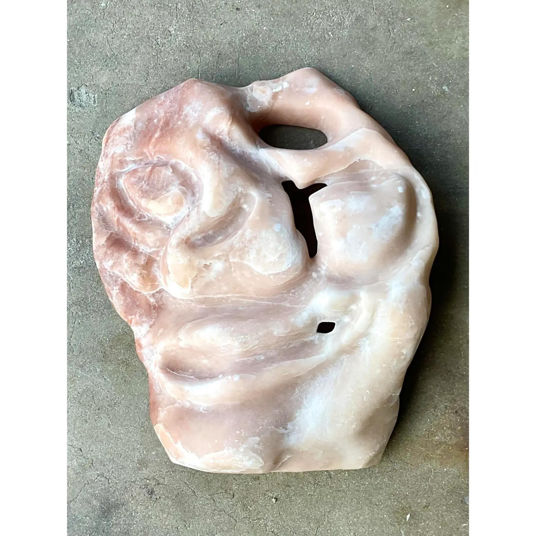 XX secolo Testa di pietra astratta vintage A. Stone in vendita