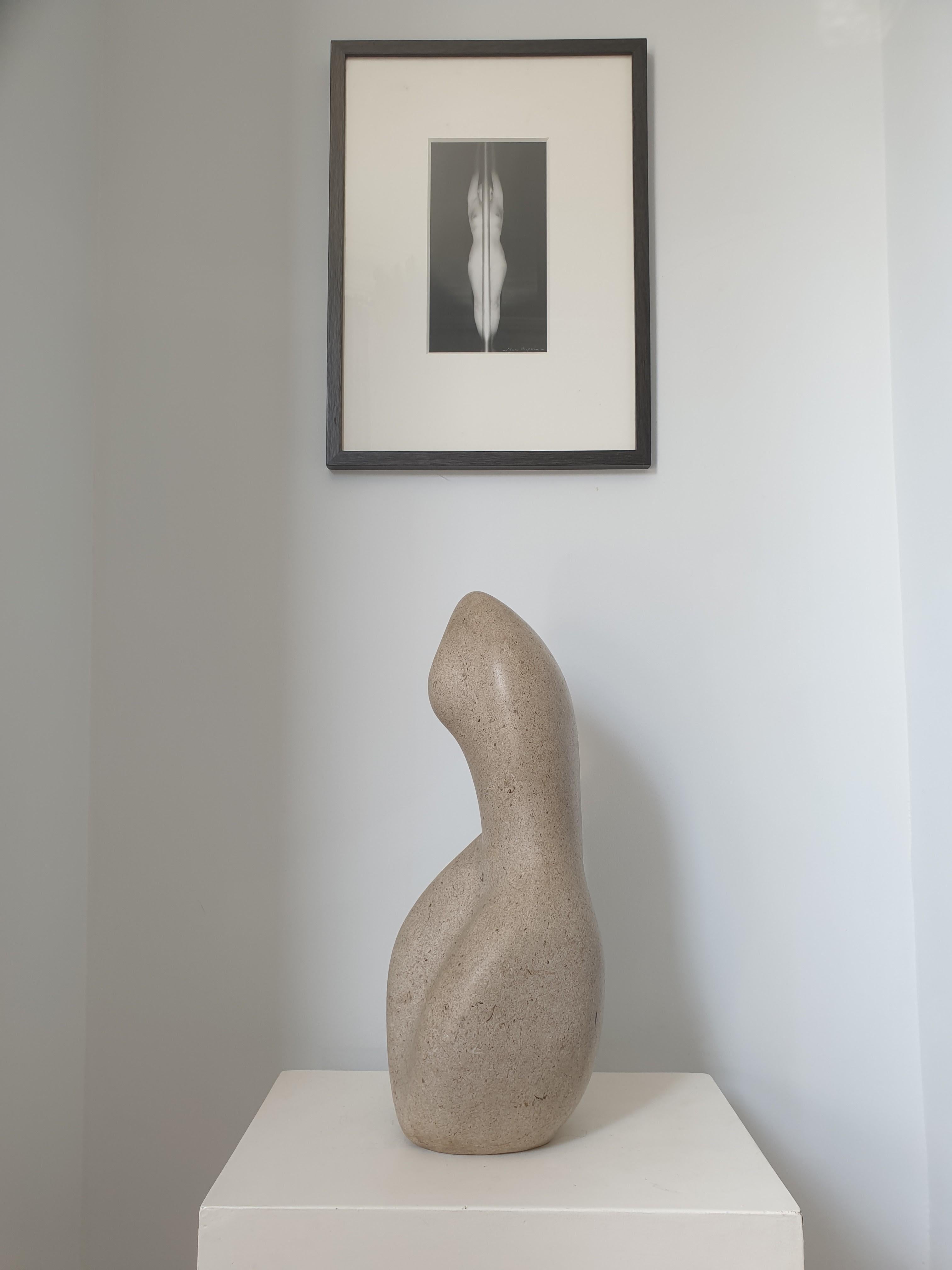 Mid-Century Modern Vintage abstract stone sculpture For Sale