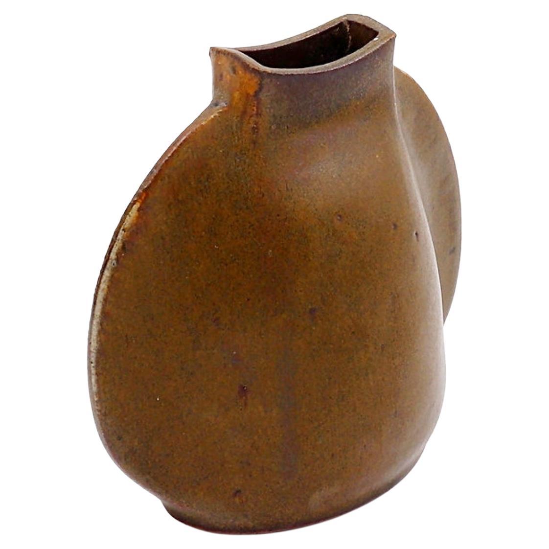Vaso astratto vintage in ceramica anni '70 - H. H. 16cm