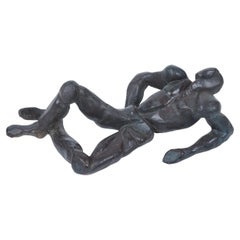Vintage Abstract Studio Pottery of Reclining Male Nude