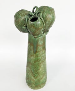 Vaso astratto d'epoca in Studio Pottery con baccelli di fantasia firmato Bearden