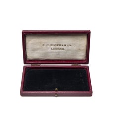 Vintage A.C. Bloxham Ltd London Red Leather Jewellery Box