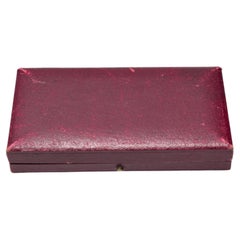 Vintage A.C. Bloxham Ltd London Red Leather Jewellery Box
