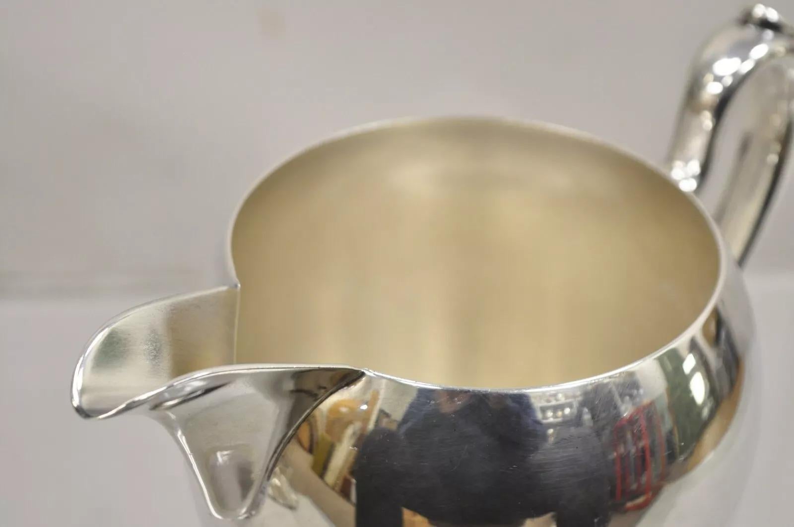 Unknown Vintage Academy Art Deco Silver Plated Copper Water Pitcher For Sale