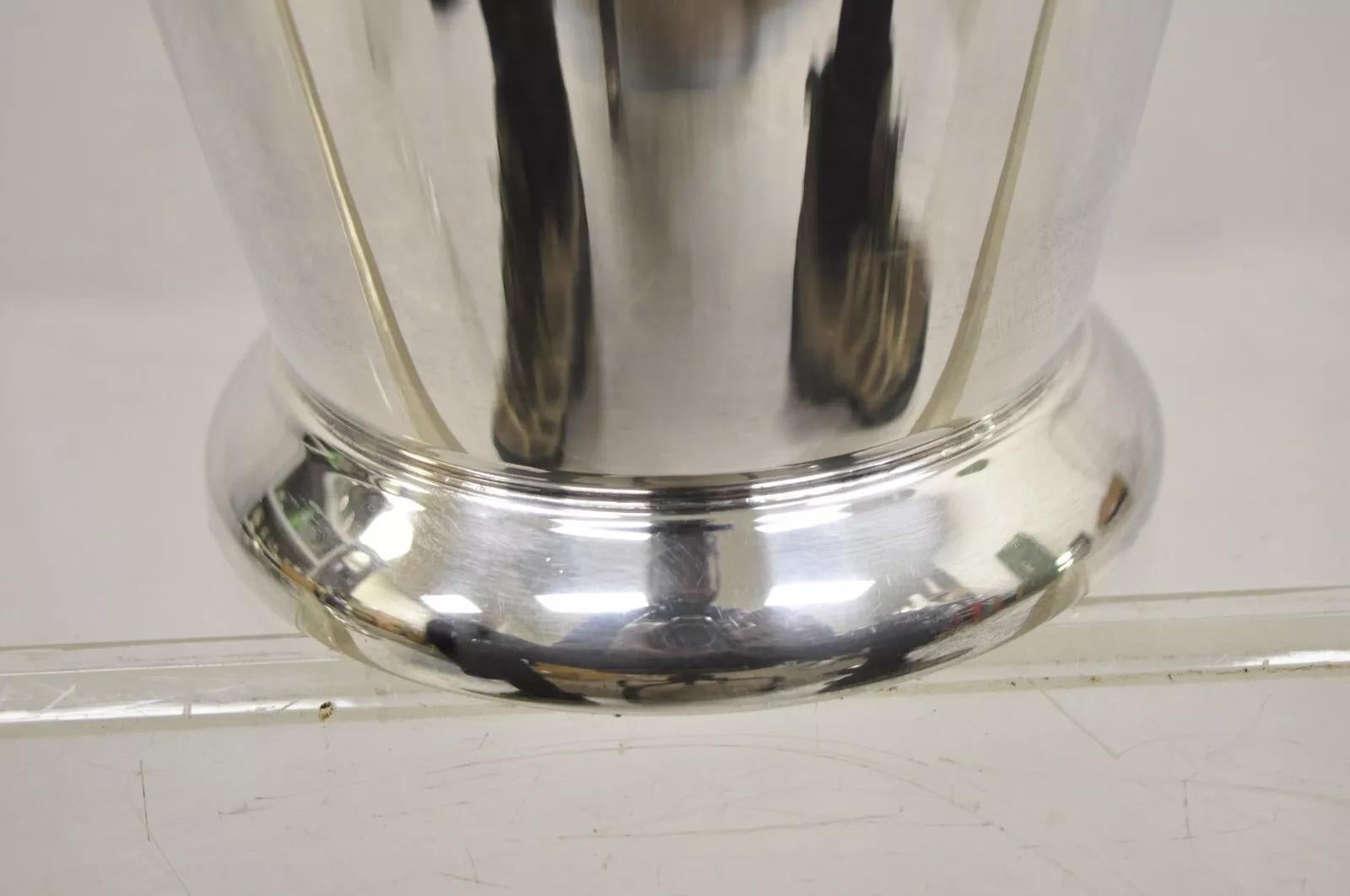 Vintage Academy Art Deco Silver Plated Copper Water Pitcher In Good Condition For Sale In Philadelphia, PA