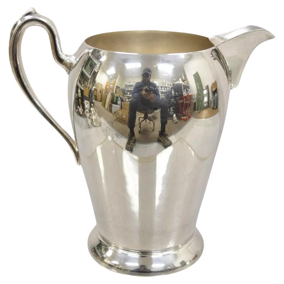 Vintage Academy Art Deco Silver Plated Copper Water Pitcher