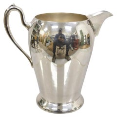 Vintage Academy Art Deco Silver Plated Copper Water Pitcher