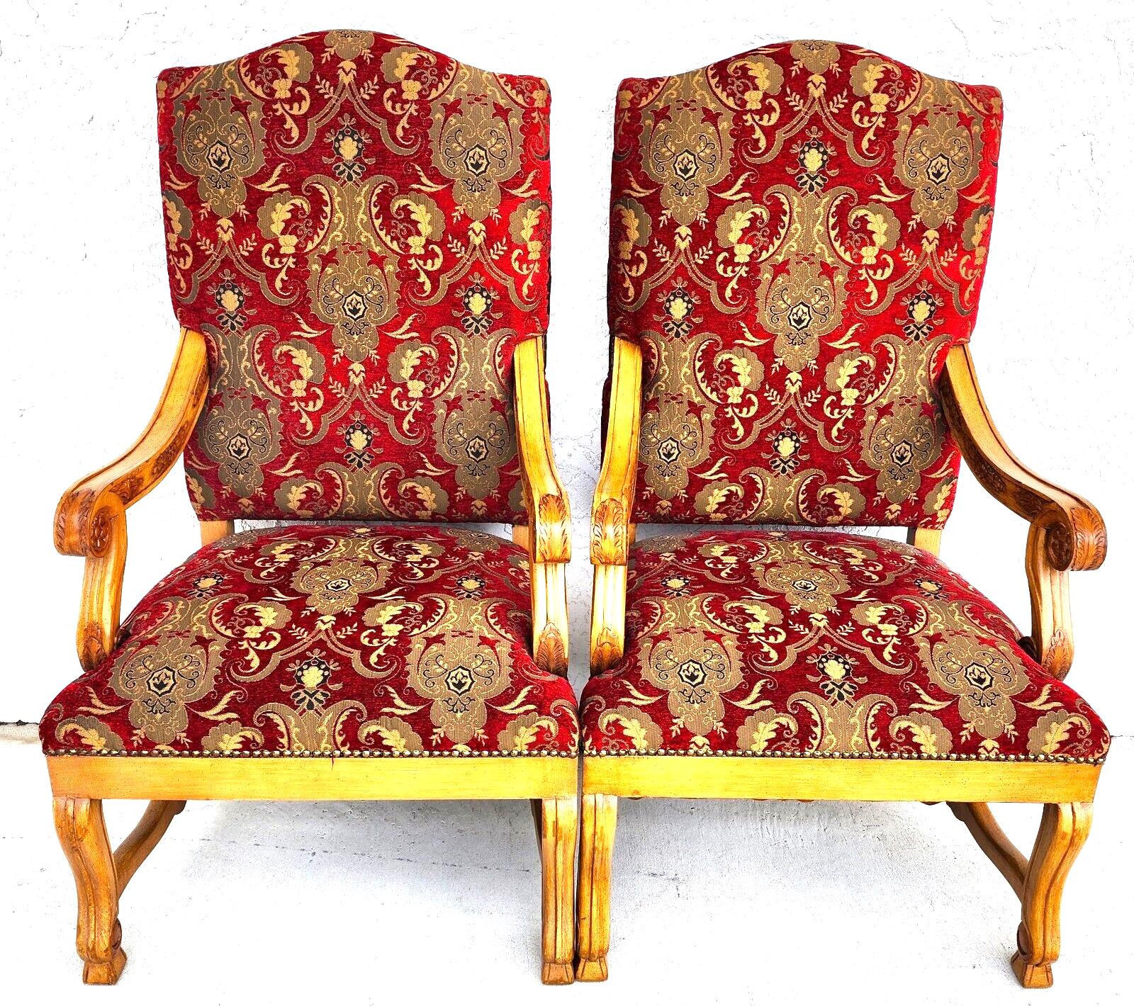 For FULL item description click on CONTINUE READING at the bottom of this page.

Offering One Of Our Recent Palm Beach Estate Fine Furniture Acquisitions Of A
Pair of Vintage Accent Armchairs Italian Venetian Style By ANDRE